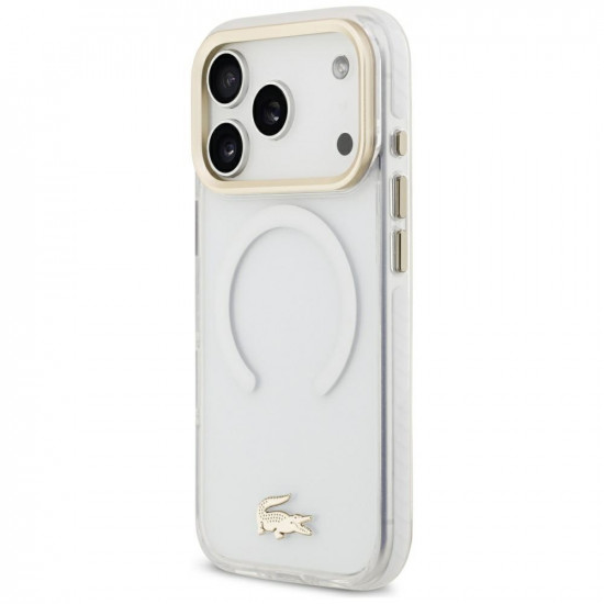 Case Lacoste IML Shockproof Gold Logo MagSafe for iPhone 18 Pro / 17 Pro transparent Case Lacoste IML Shockproof Gold Logo MagSafe for iPhone 18 Pro / 17 Pro transparent