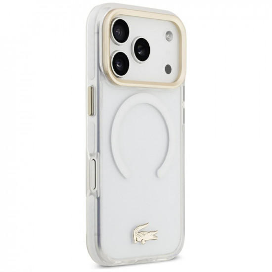 Case Lacoste IML Shockproof Gold Logo MagSafe for iPhone 18 Pro / 17 Pro transparent Case Lacoste IML Shockproof Gold Logo MagSafe for iPhone 18 Pro / 17 Pro transparent