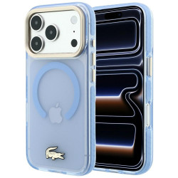 Lacoste IML Shockproof Gold Logo MagSafe Case for iPhone 18 Pro Max / 17 Pro Max Blue