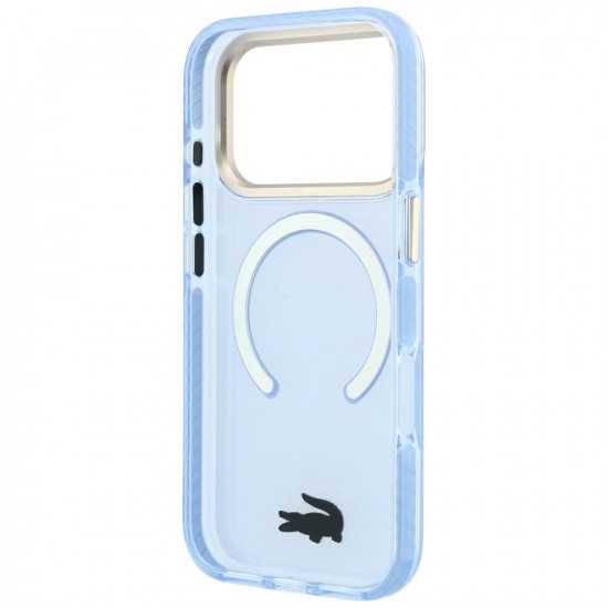 Lacoste IML Shockproof Gold Logo MagSafe Case for iPhone 18 Pro Max / 17 Pro Max Blue Lacoste IML Shockproof Gold Logo MagSafe Case for iPhone 18 Pro Max / 17 Pro Max Blue