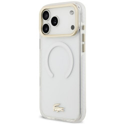 Case Lacoste IML Shockproof Gold Logo MagSafe for iPhone 18 Pro Max / 17 Pro Max transparent Case Lacoste IML Shockproof Gold Logo MagSafe for iPhone 18 Pro Max / 17 Pro Max transparent