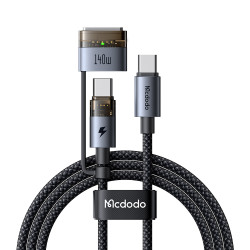 Mcdodo 2in1 Data Cable (CA 8860) Type C to USB C + MagSafe 3, 240W, LED Indicator, 2m Black