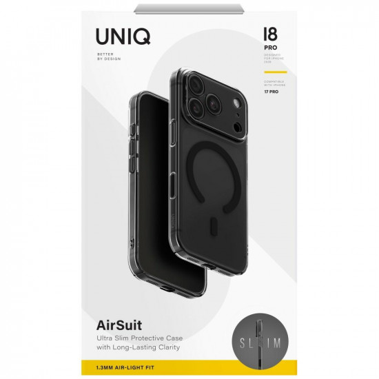 Case UNIQ Airsuit for iPhone 18 Pro / 17 Pro Maglick Charging black