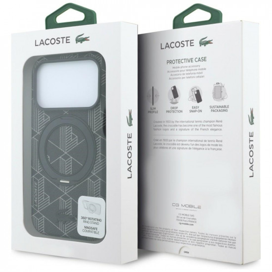 Case Lacoste Blend with Ring Stand MagSafe for iPhone 18 Pro / 17 Pro black