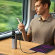 Cuktech Power Bank PB100P (CKPB100PGLBL) with Type C Cable, Display, USB C, USB, 150W, 10000mAh, Fast Self Charge Black