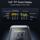 Cuktech Power Bank P23 (CUK00P23GLBK) with Type C Cable, 2x USB C, USB, 210W, 25000mAh, 1.54" TFT Screen Gray