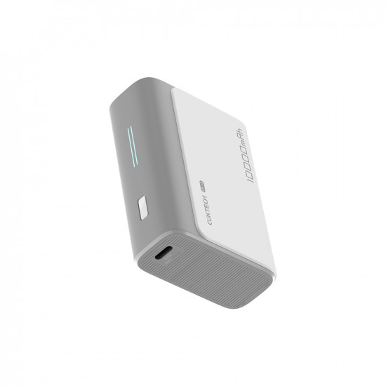 Cuktech Power Bank PB100 (CUK0PB100DGR) with Type C Cable, USB C, USB, 30W, 10000mAh, Indicator Light, Mini Size Gray