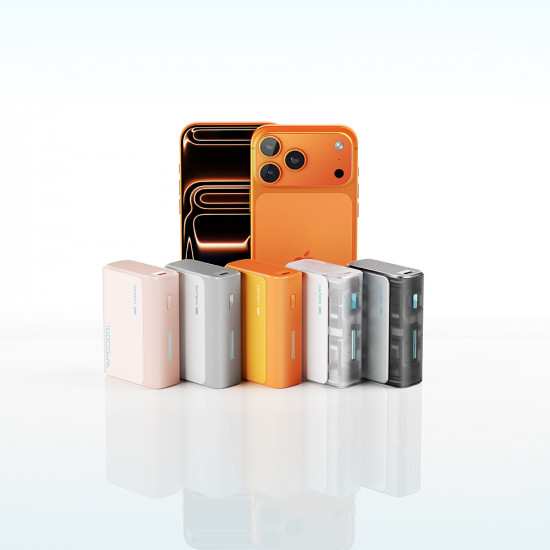 Cuktech Power Bank PB100 (CUK0PB100DGR) with Type C Cable, USB C, USB, 30W, 10000mAh, Indicator Light, Mini Size Gray
