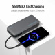 Cuktech Power Bank LPB200N (CUKP200NGLLG) with Built in Cable, USB, Type C, Lightning, LED Display, 20000mAh, 45W White