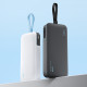 Cuktech Power Bank LPB200N (CUKL200NMXGR) with Built in USB C Cable, USB, Type C, LED Display, 20000mAh, 40W Grey