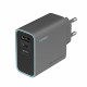 Cuktech Wall Charger AD653C EU (CUKAD653EUGR) 2x USB C, 1x USB A, Fast Charging, 65W, GaN Technology Grey