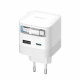 Cuktech Wall Charger AD653W (CUKA653WEUWT) with Retractable USB C Cable, USB C, USB, 67W, GaN Technology, 0.7m White