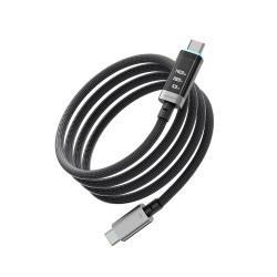 Cuktech Data Cable CTC620P (CCTC620POSBK) USB C to USB C, Digital Display, 240W, 6A, 480Mbps, E Marker Chip, 2m Black