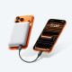 Cuktech Magnetic Wireless Power Bank WPB100N (CKWPB100NGLGR) with 2in1 Stand, Type C Input 20W, 10000mAh, Dual NTC White