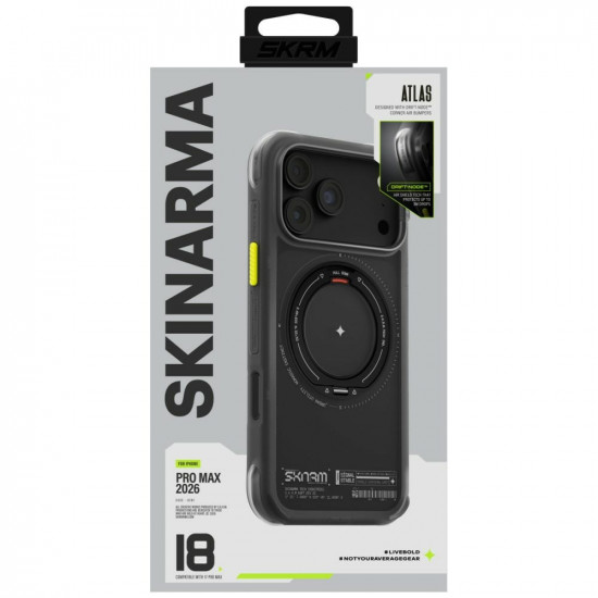 Case Skinarma Atlas MagSafe + Rotating Kick Stand for iPhone 18 Pro Max / 17 Pro Max black Case Skinarma Atlas MagSafe + Rotating Kick Stand for iPhone 18 Pro Max / 17 Pro Max black
