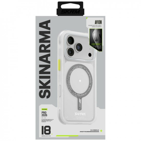 Case Skinarma Avion MagSafe for iPhone 18 Pro / 17 Pro white Case Skinarma Avion MagSafe for iPhone 18 Pro / 17 Pro white