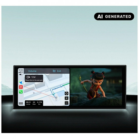 Portable car screen Ottocast N95C T1140 OttoScreen AI black + reversing camera
