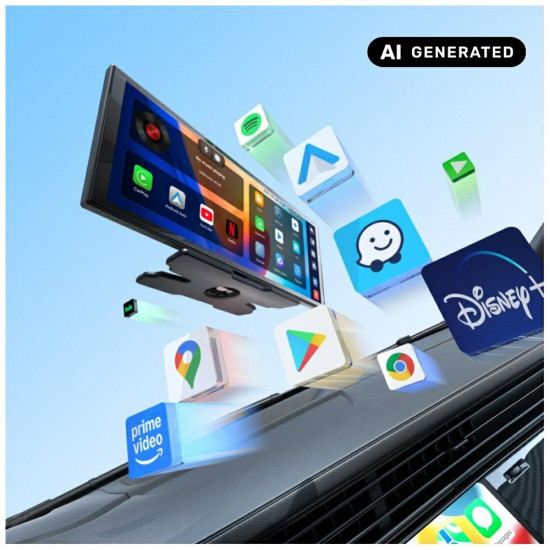 Portable car screen Ottocast N95C T1140 OttoScreen AI black + reversing camera