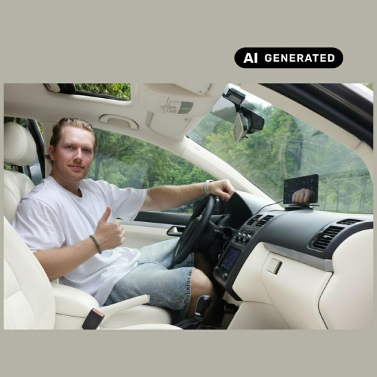 Portable car screen Ottocast N95C T1140 OttoScreen AI black + reversing camera